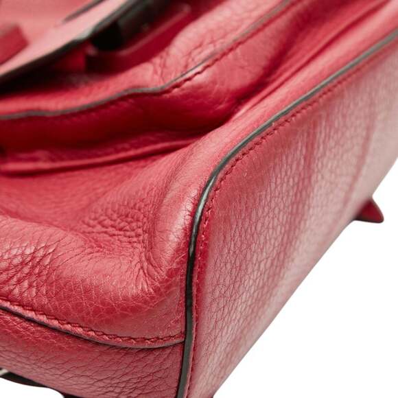 GUCCI Red Leather Bamboo Backpack main image 12
